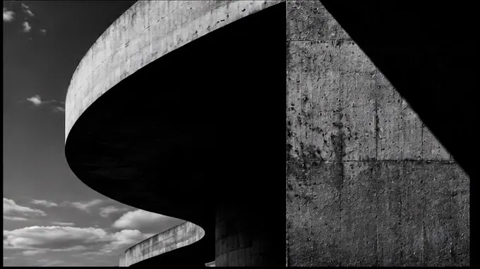 Arquitetura moderna em curva